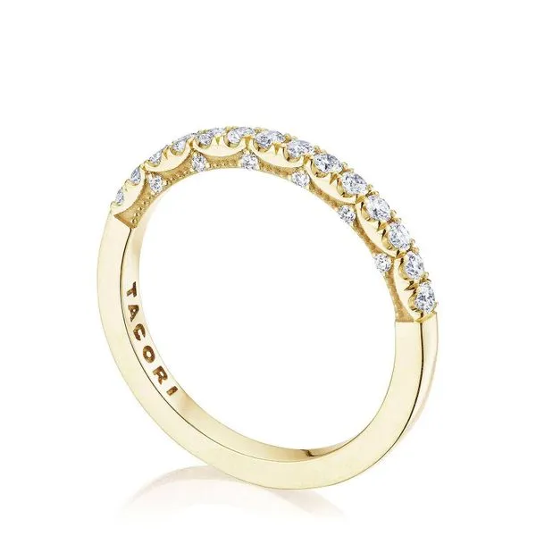 French Pavé Diamond Wedding Band Aires Jewelers Morris Plains, NJ