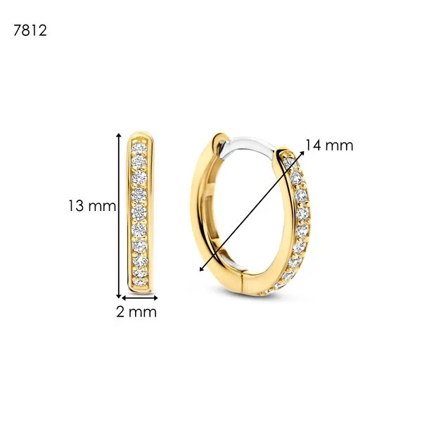 TI SENTO Small Hoops - 7812ZY Image 4 Engelbert's Jewelers, Inc. Rome, NY