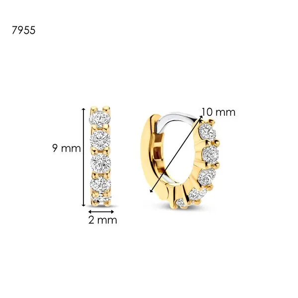 TI SENTO Mini Huggies - 7955ZY Image 4 Engelbert's Jewelers, Inc. Rome, NY