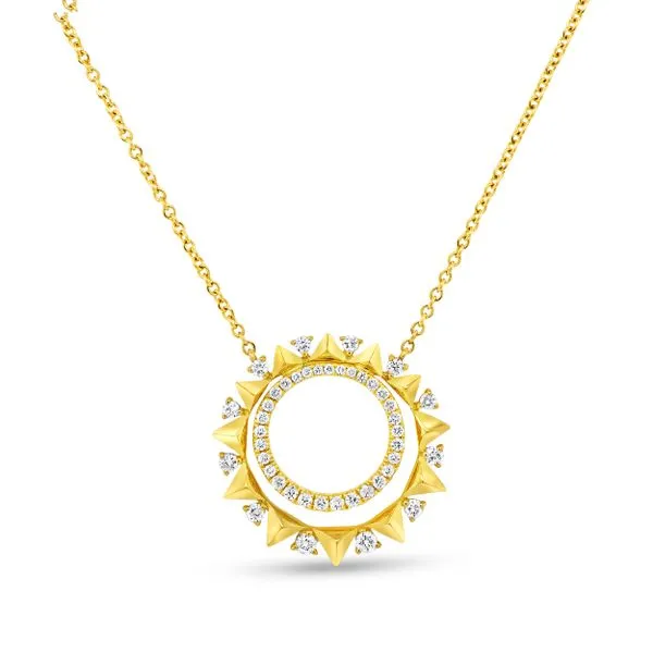 Uneek Gatsby Collection Circle Fashion Pendant Quest Fine Jewelers Fairfax, VA