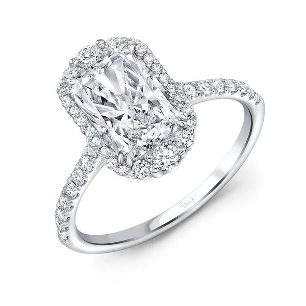 Uneek Signature Collection Halo Radiant Diamond Engagement Ring Diamond Source Jewelers Greenwood Village, CO