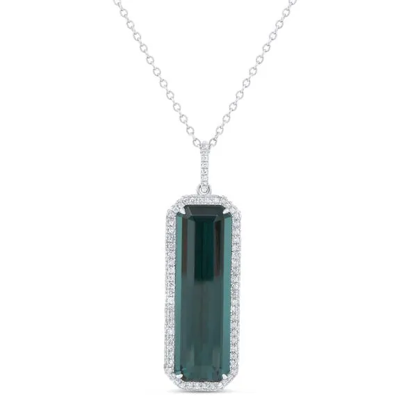 Uneek Precious Collection Emerald Green Tourmaline Drop Pendant Diamond Source Jewelers Greenwood Village, CO