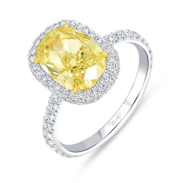 Uneek Natureal Collection Halo Cushion Diamond Engagement Ring Diamond Source Jewelers Greenwood Village, CO