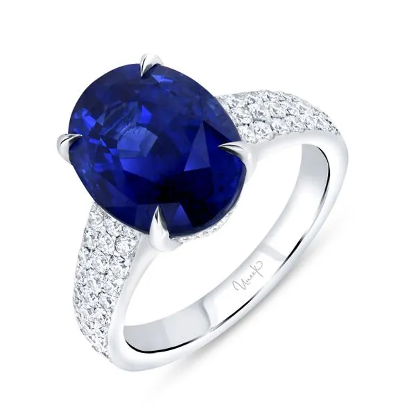 Uneek Precious Collection Tapered Oval Tanzanite Engagement Ring Diamond Source Jewelers Greenwood Village, CO