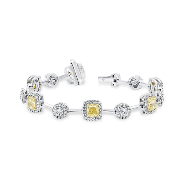 Uneek Natureal Collection Fancy Light Yellow Diamond Link Bracelet Diamond Source Jewelers Greenwood Village, CO
