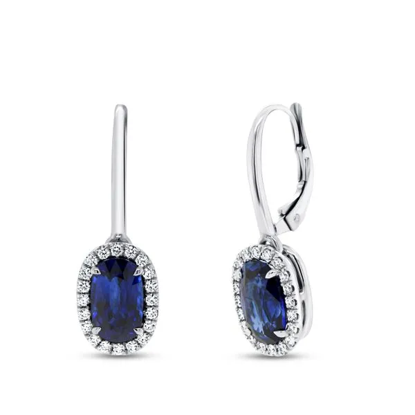 Uneek Precious Collection Blue Sapphire Drop Earrings Quest Fine Jewelers Fairfax, VA