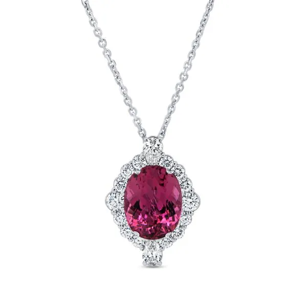 Uneek Precious Collection Rubellite Drop Pendant Diamond Source Jewelers Greenwood Village, CO