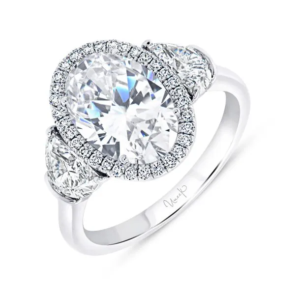 Uneek Signature Collection Three-Stone Diamond Engagement Ring Diamond Source Jewelers Greenwood Village, CO