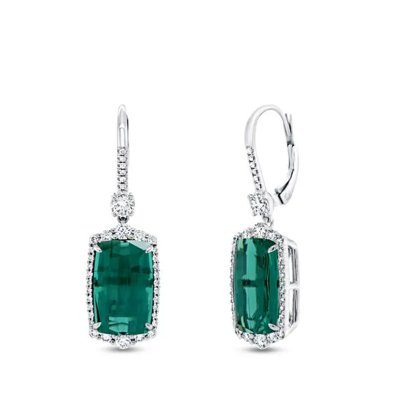 Uneek Precious Collection Green Tourmaline Drop Earrings Aires Jewelers Morris Plains, NJ