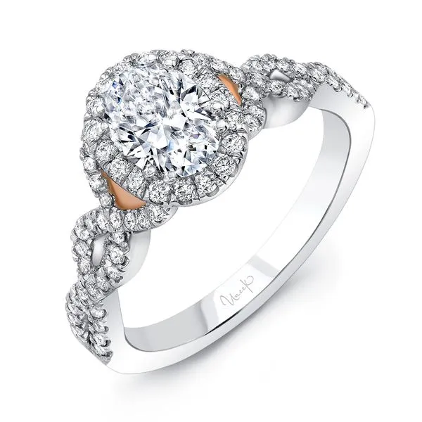 Uneek Amore Collection Halo Oval Engagement Ring Diamond Source Jewelers Greenwood Village, CO