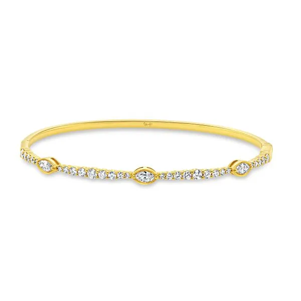 Uneek Timeless Collection Bezel Clasp Bangle Diamond Source Jewelers Greenwood Village, CO