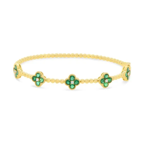 Uneek Precious Collection Clover Clasp Bangle Quest Fine Jewelers Fairfax, VA