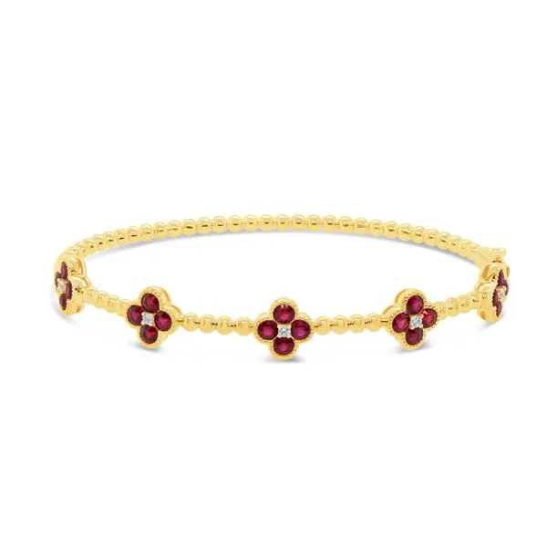Uneek Precious Collection Clover Clasp Bangle Diamond Source Jewelers Greenwood Village, CO