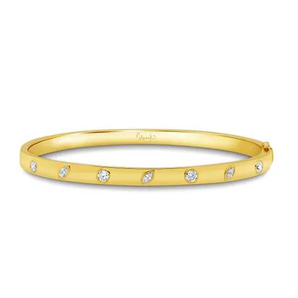 Uneek Alexandria Collection Bezel Clasp Bangle Diamond Source Jewelers Greenwood Village, CO