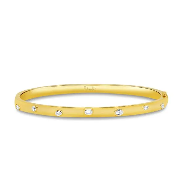 Uneek Alexandria Collection Bezel Clasp Bangle Diamond Source Jewelers Greenwood Village, CO