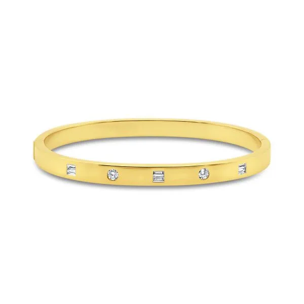 Uneek Stackable Collection Bezel Clasp Bangle Quest Fine Jewelers Fairfax, VA