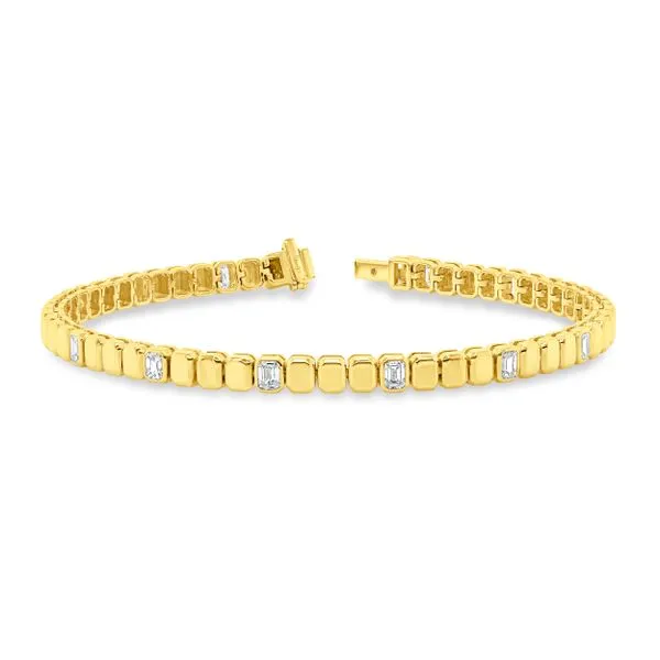 Uneek Alexandria Collection Bezel Link Bracelet Diamond Source Jewelers Greenwood Village, CO