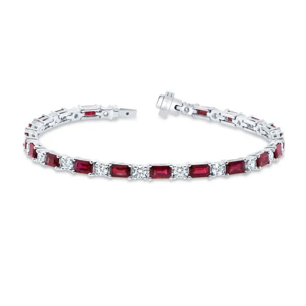 Uneek Precious Collection Emerald Ruby Link Bracelet Diamond Source Jewelers Greenwood Village, CO