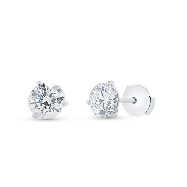 Uneek Solitaire Round Diamond Stud Earrings Quest Fine Jewelers Fairfax, VA