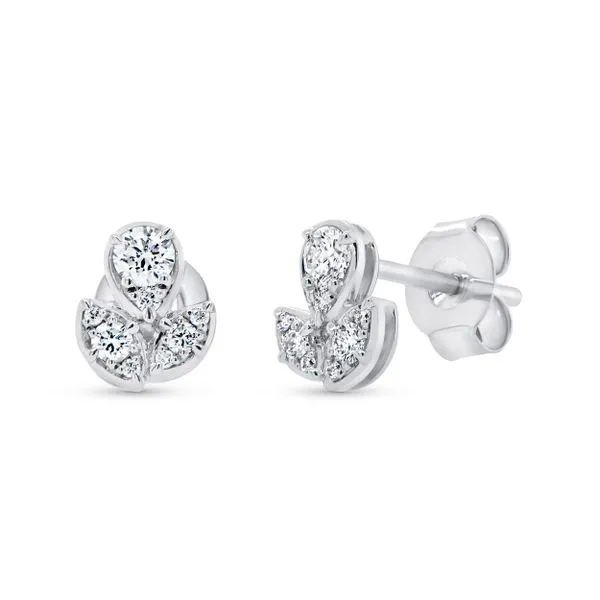 Uneek Alexandria Collection Bezel Stud Earrings Mystique Jewelers Alexandria, VA
