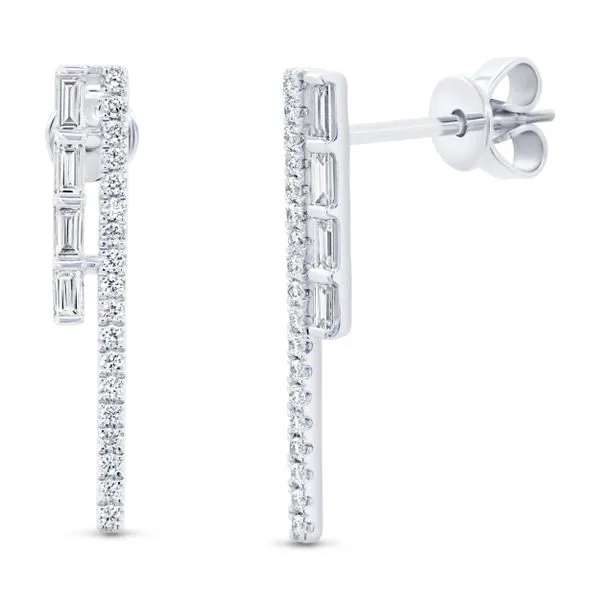 Uneek Gatsby Collection 2-Row Stud Earrings Quest Fine Jewelers Fairfax, VA