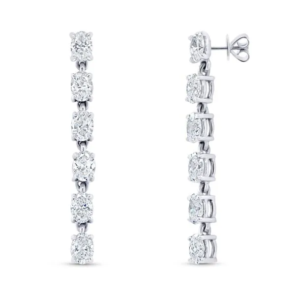 Uneek Gatsby Collection Oval Diamond Dangle Earrings Diamond Source Jewelers Greenwood Village, CO