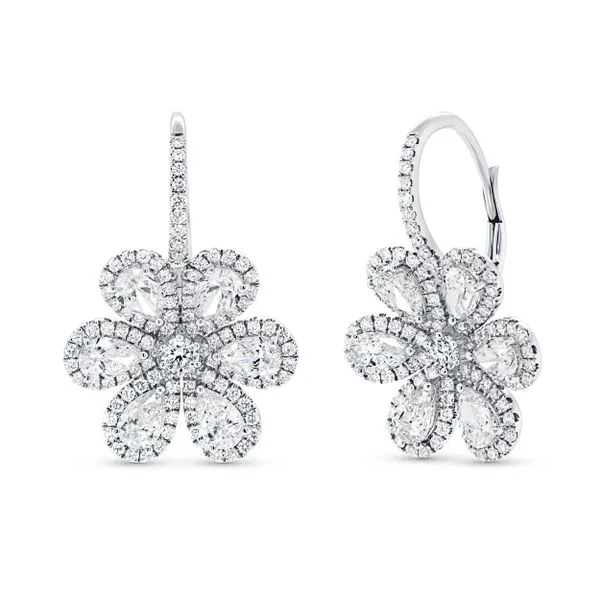Uneek Signature Collection Floral Drop Earrings Aires Jewelers Morris Plains, NJ