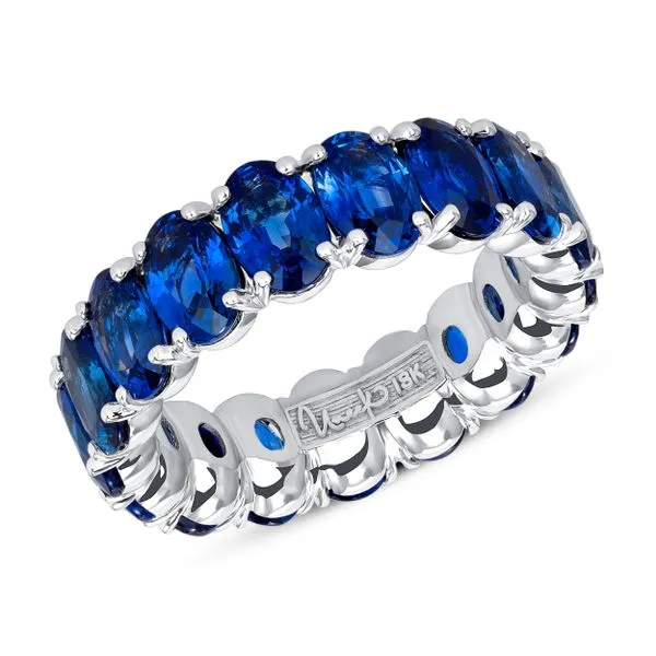 Uneek Precious Collection Eternity Oval Blue Sapphire Eternity Ring Quest Fine Jewelers Fairfax, VA