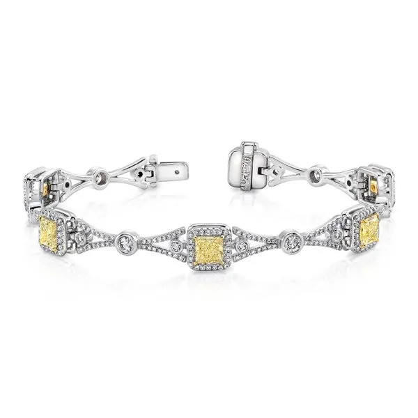Uneek Natureal Collection Halo Link Bracelet Diamond Source Jewelers Greenwood Village, CO