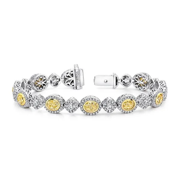 Uneek Natureal Collection Halo Link Bracelet Quest Fine Jewelers Fairfax, VA