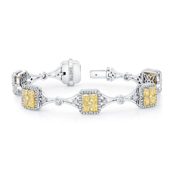 Uneek Natureal Collection Halo Link Bracelet Diamond Source Jewelers Greenwood Village, CO