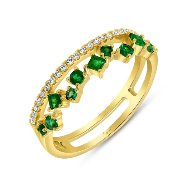 Uneek Precious Collection Princess Emerald Fashion Ring Diamond Source Jewelers Greenwood Village, CO