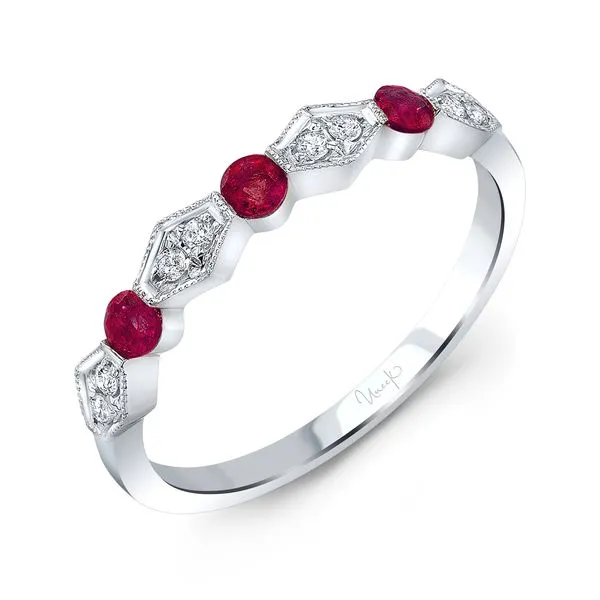 Uneek Precious Collection 1-Row Round Ruby Stackable Ring Diamond Source Jewelers Greenwood Village, CO