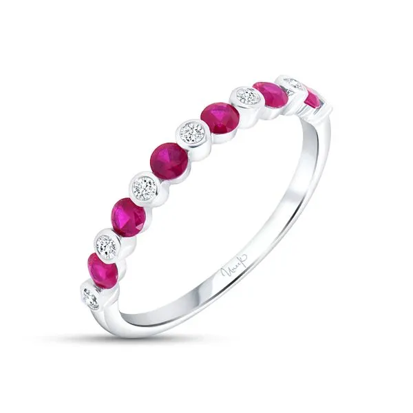 Uneek Precious Collection 1-Row Round Ruby Stackable Ring Diamond Source Jewelers Greenwood Village, CO