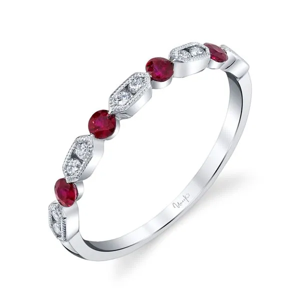 Uneek Precious Collection 1-Row Round Ruby Stackable Ring Quest Fine Jewelers Fairfax, VA