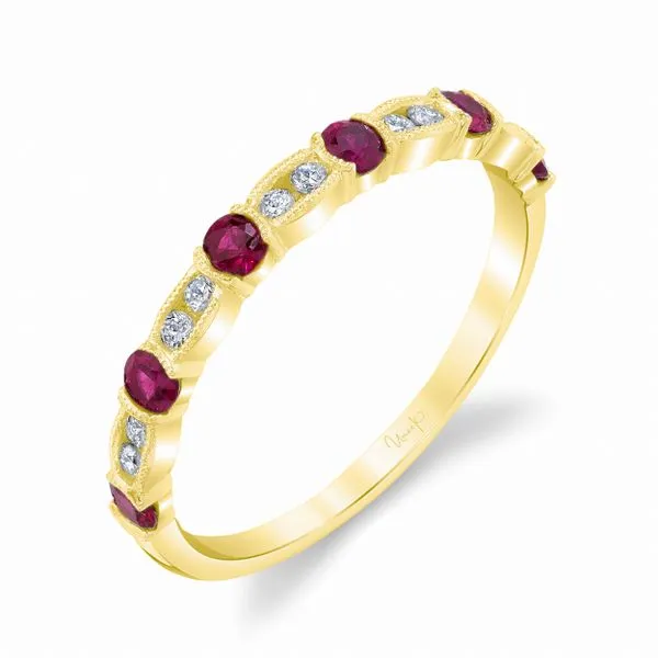 Uneek Precious Collection 1-Row Round Ruby Stackable Ring Quest Fine Jewelers Fairfax, VA