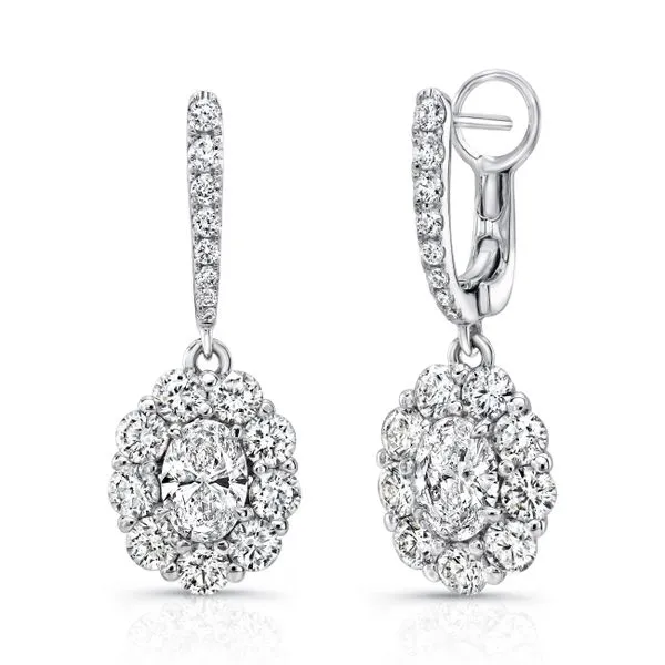 Uneek Petals Collection Halo Drop Earrings Diamond Source Jewelers Greenwood Village, CO
