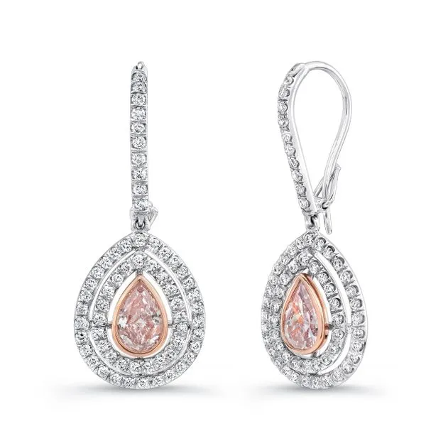 Uneek Natureal Collection Double-Halo Drop Earrings Diamond Source Jewelers Greenwood Village, CO