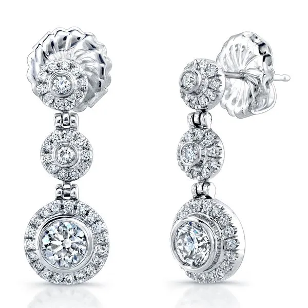 Uneek Halo Dangle Earrings Diamond Source Jewelers Greenwood Village, CO