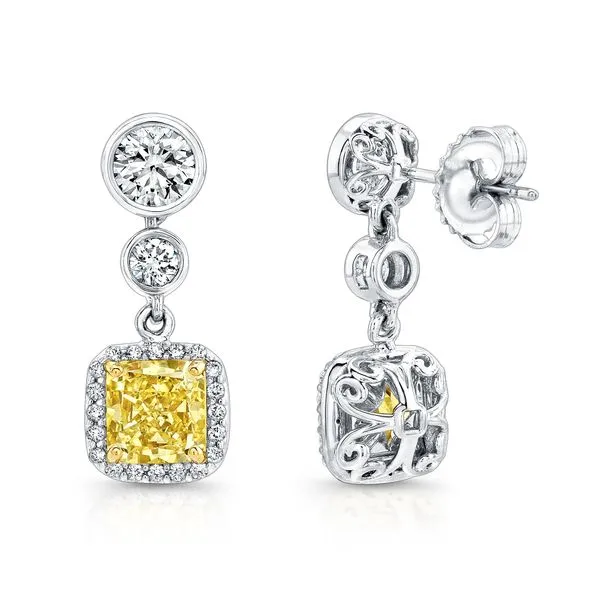 Uneek Natureal Collection Halo Drop Earrings Diamond Source Jewelers Greenwood Village, CO