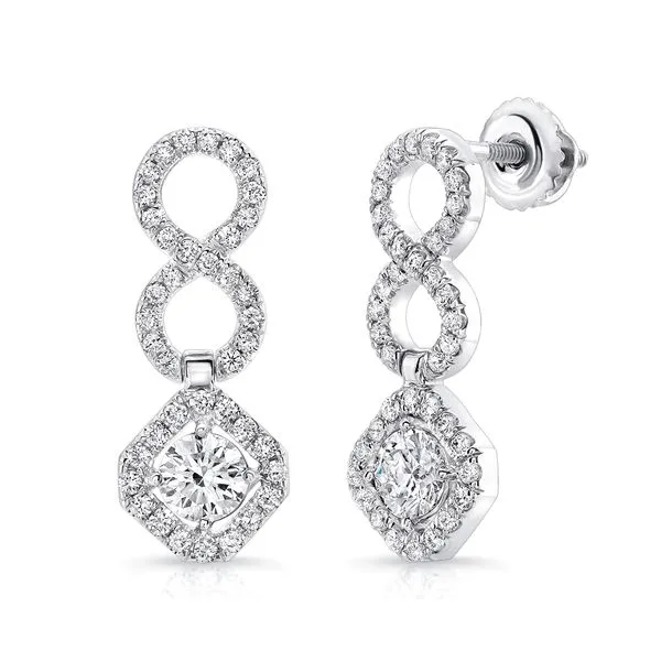 Uneek Halo Dangle Earrings Diamond Source Jewelers Greenwood Village, CO