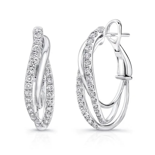 Uneek Trio Collection Twist Hoop Earrings Diamond Source Jewelers Greenwood Village, CO