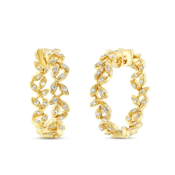 Uneek Petals Collection Floral Hoop Earrings Diamond Source Jewelers Greenwood Village, CO