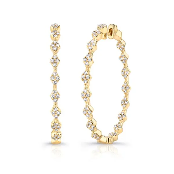 Uneek Chatterley Collection Floral Hoop Earrings Quest Fine Jewelers Fairfax, VA