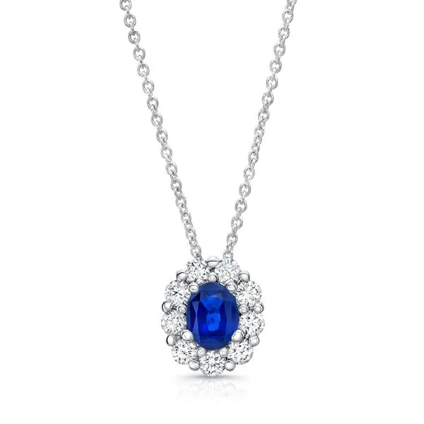 Uneek Precious Collection Halo Oval Diamond Fashion Pendant Diamond Source Jewelers Greenwood Village, CO