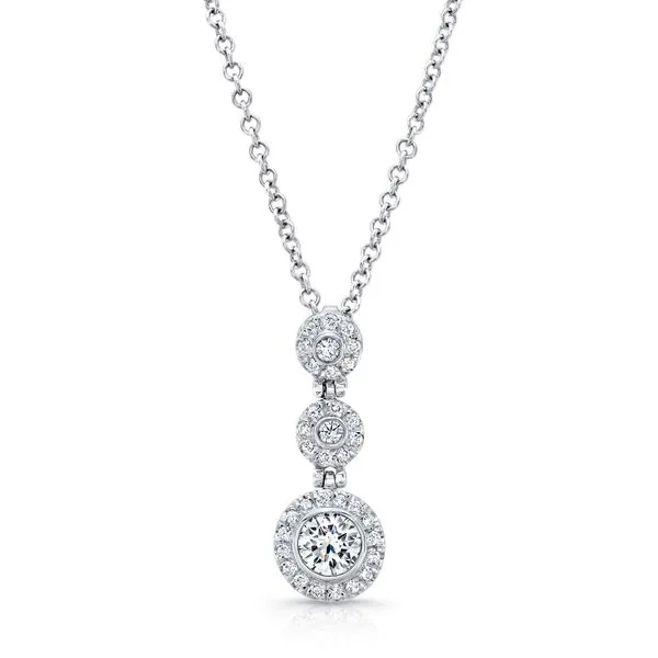 Uneek Halo Drop Pendant Diamond Source Jewelers Greenwood Village, CO