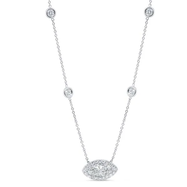 Uneek Signature Collection Halo Fashion Pendant Diamond Source Jewelers Greenwood Village, CO