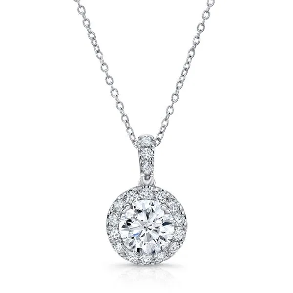 Uneek Silhouette Collection Halo Round Fashion Pendant Quest Fine Jewelers Fairfax, VA