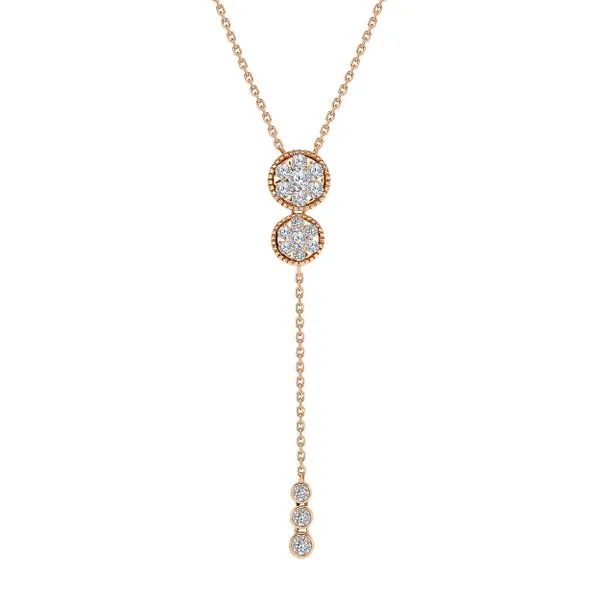 Uneek Cascade Collection Floral Lariat Necklace Diamond Source Jewelers Greenwood Village, CO