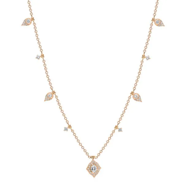 Uneek Cascade Collection Halo Charm Necklace Quest Fine Jewelers Fairfax, VA